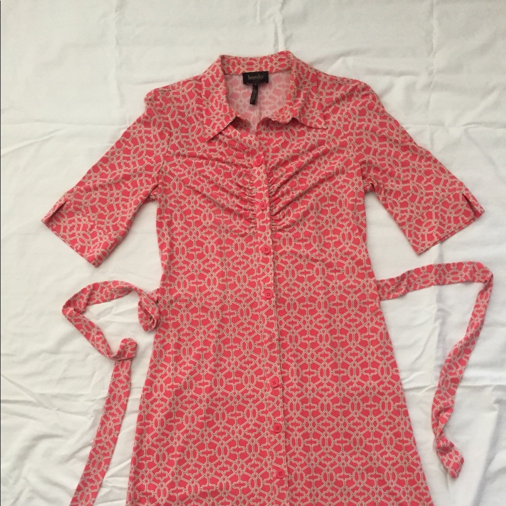Laundry by Shelli Segal coral/tan dress